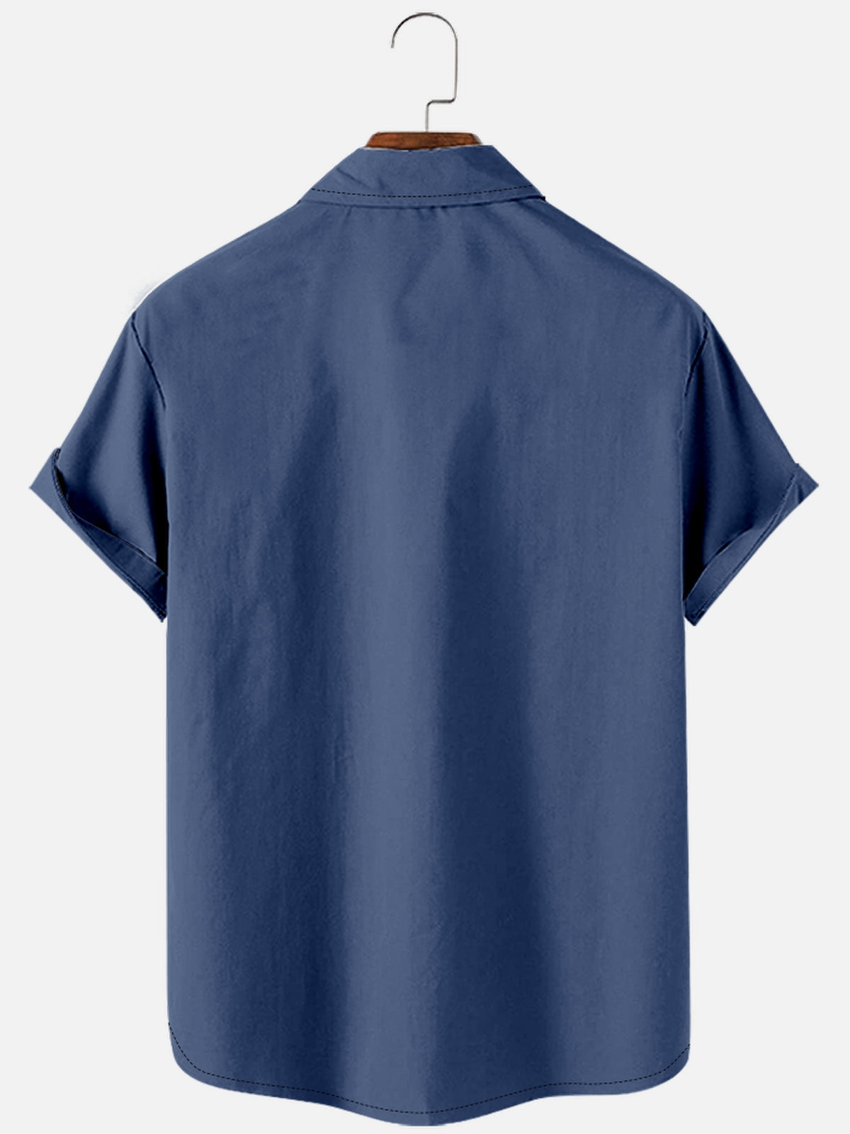 Men's All Season Portfolid Nostalgia Blue Short Sleeve Shirt