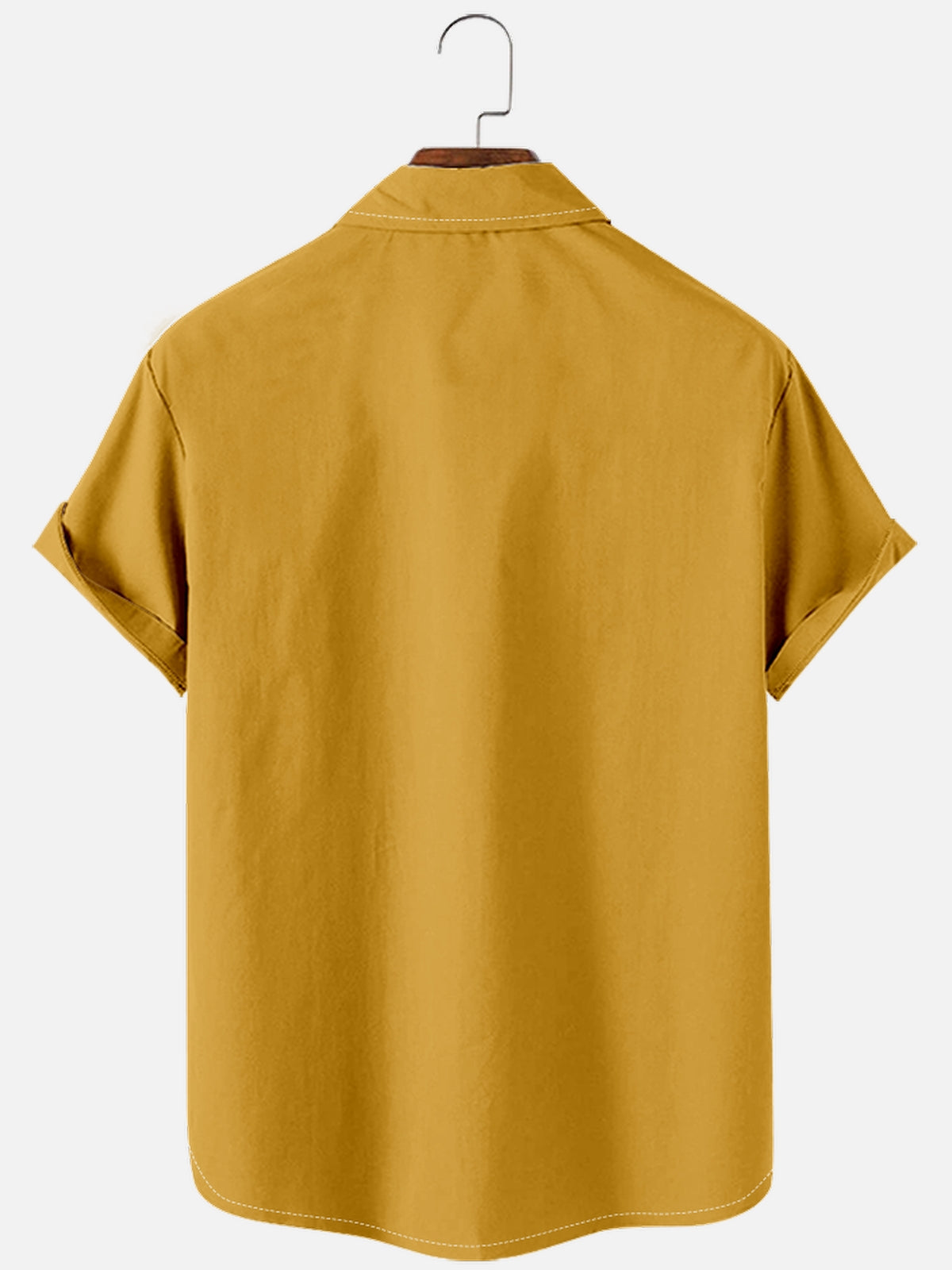 Men's Nostalgia Yellow and White Stripe Short Sleeve Shirt Eleven Oasis