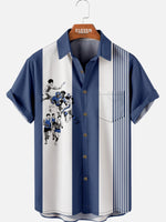 Men's Retro Sports All-Stars Tonal Pocket Short Sleeve Shirt Eleven Oasis