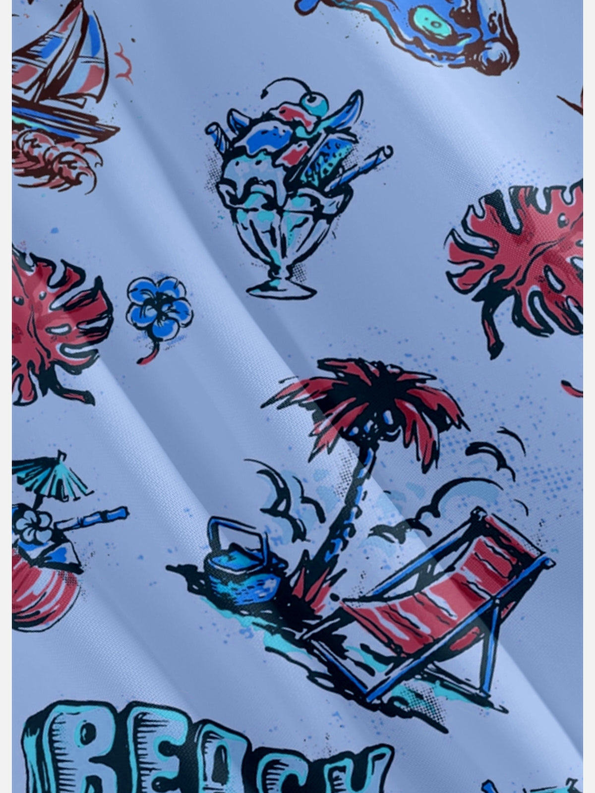 Men's Beach Vibes Short Sleeve Shirt Eleven Oasis