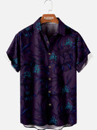 Men's Midnight Floral Short Sleeve Shirt ElevenOasis