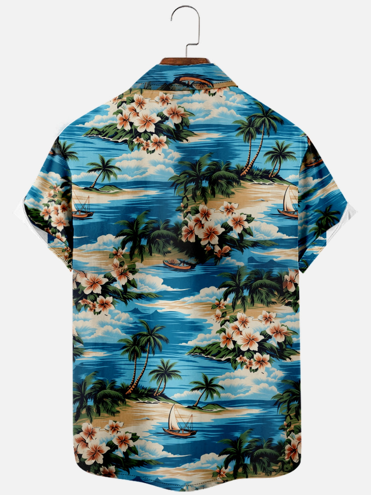Men's Classic Hawaiian Paradise Short Sleeve Shirt Eleven Oasis