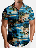 Men's Classic Hawaiian Paradise Short Sleeve Shirt Eleven Oasis