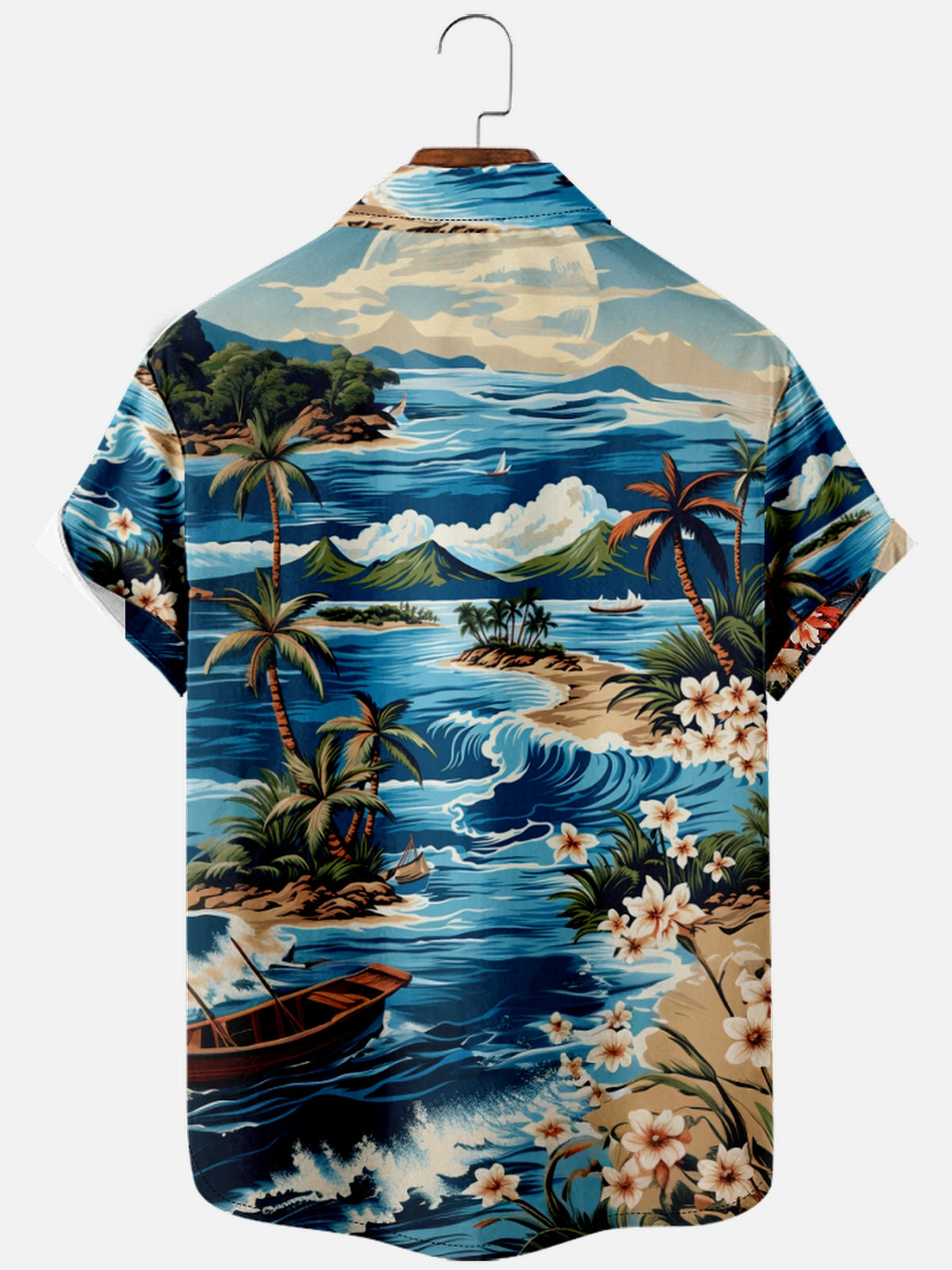 Men's Island Paradise Hawaiian Short Sleeve Shirt Eleven Oasis