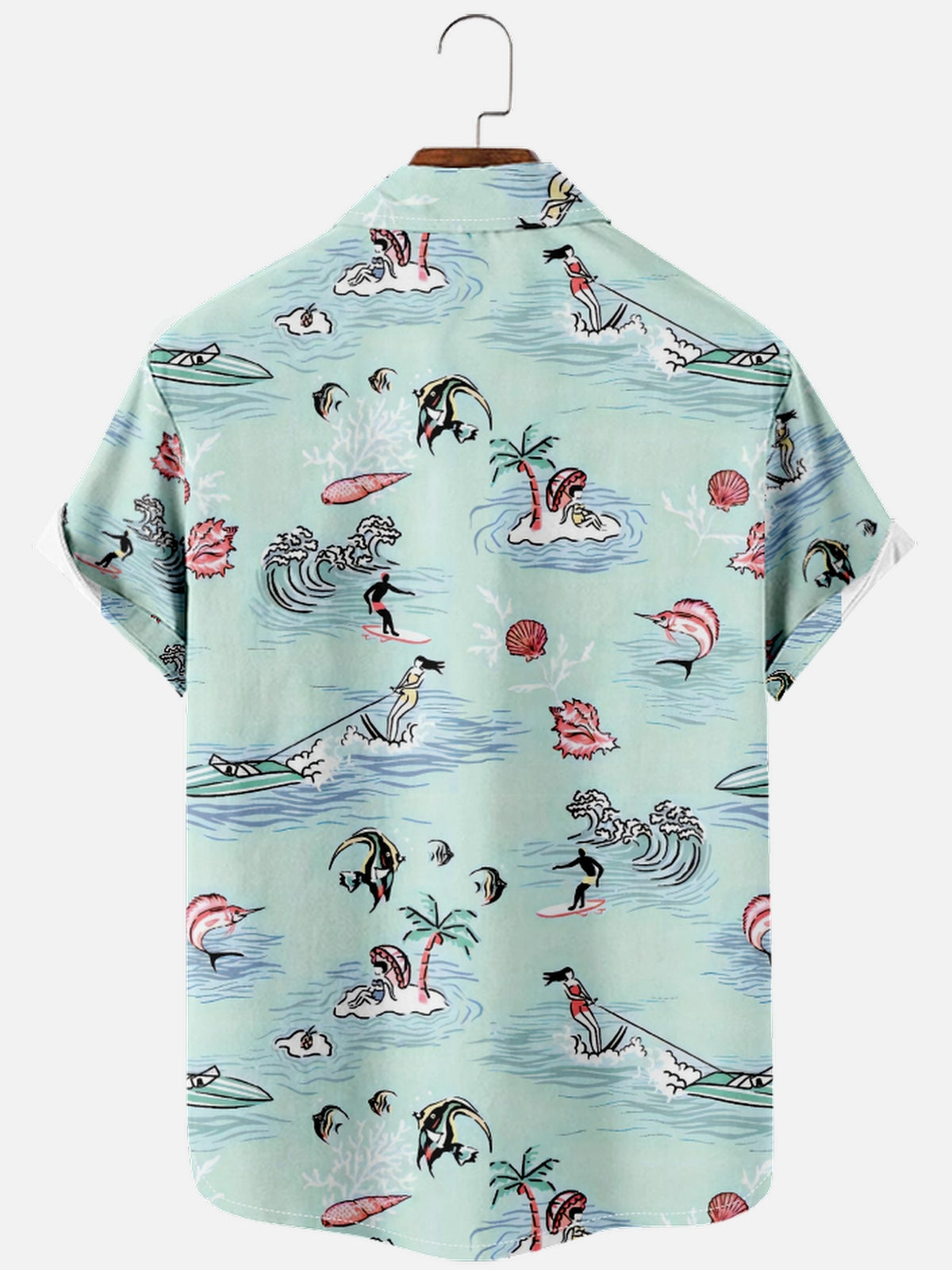 Men's Tropical Surf Short Sleeve Shirt Eleven Oasis