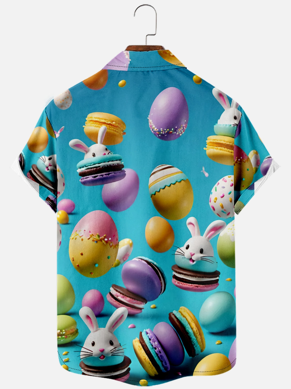 Men's Easter Bunny and Treats Short Sleeve Shirt Eleven Oasis