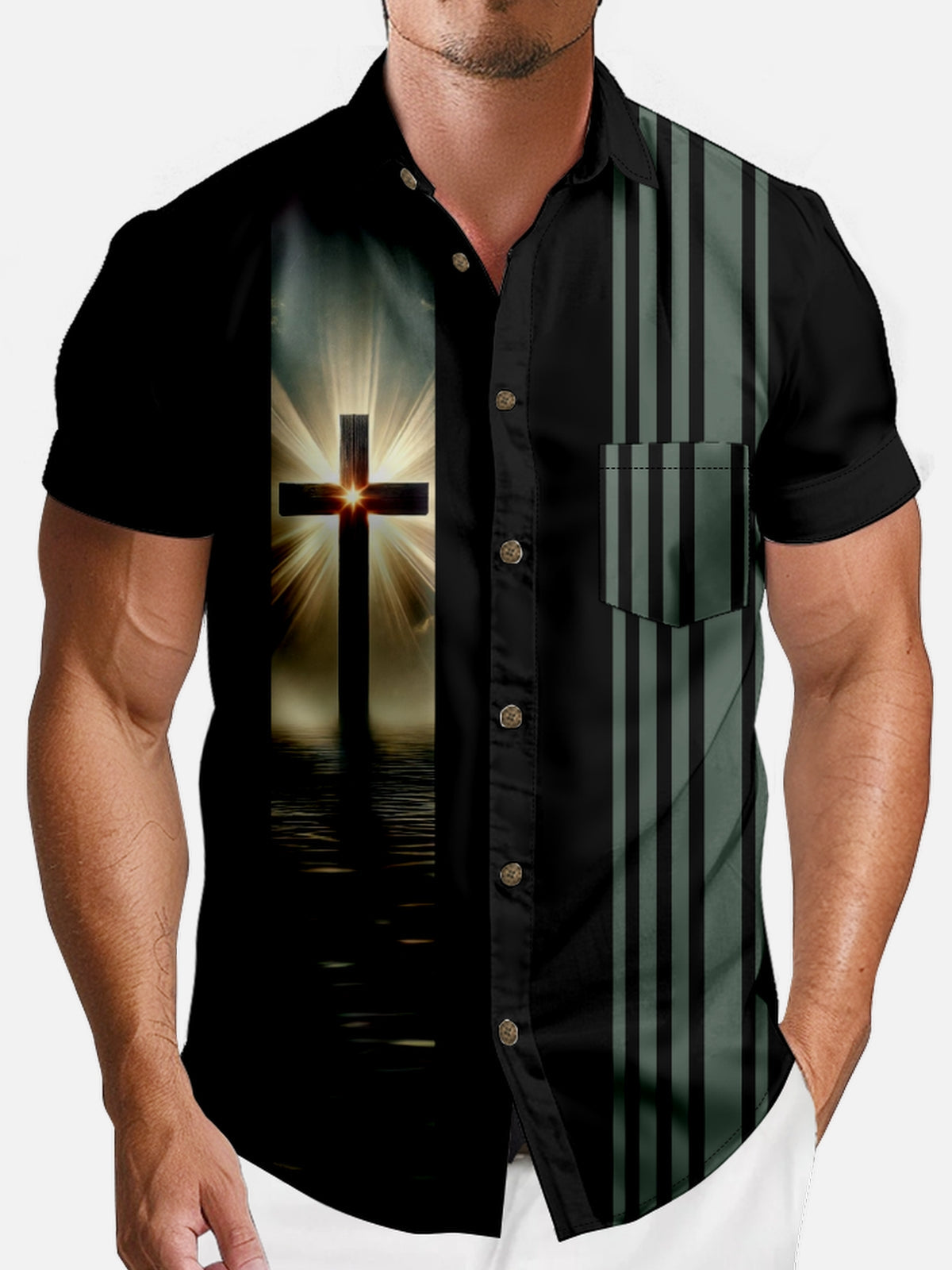 Men's Divine Radiance Short Sleeve Shirt Eleven Oasis