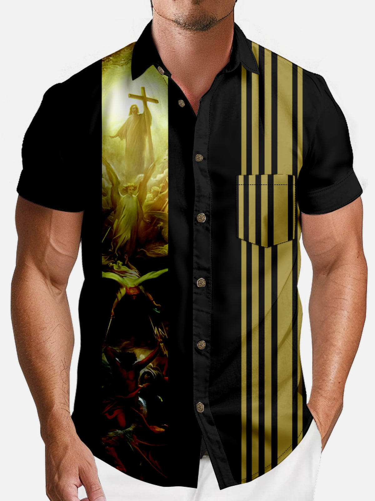 Men's Celestial Triumph Short Sleeve Shirt Eleven Oasis