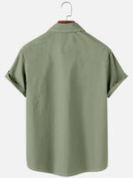 Men's Olive Green Lily and Cross Short Sleeve Shirt Eleven Oasis