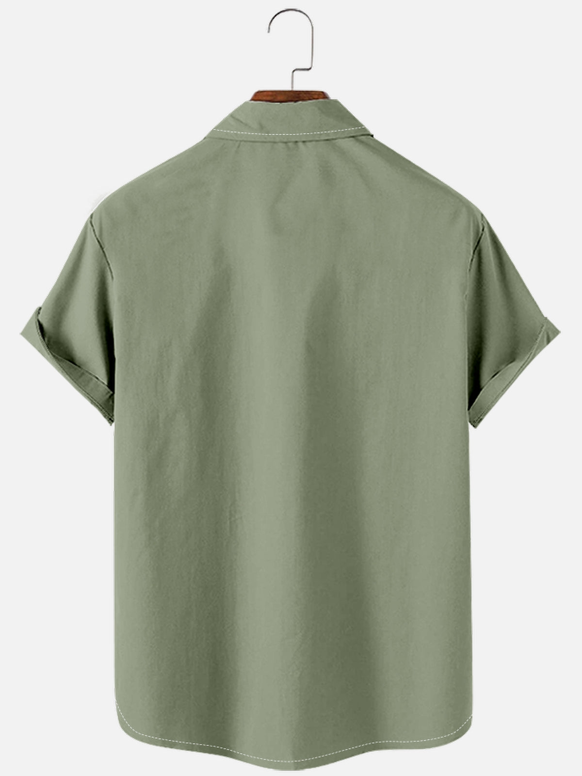 Men's Olive Green Lily and Cross Short Sleeve Shirt Eleven Oasis