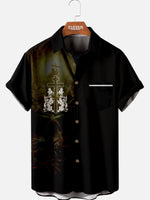 Men's Floral Cross Graphic Short Sleeve Shirt Eleven Oasis