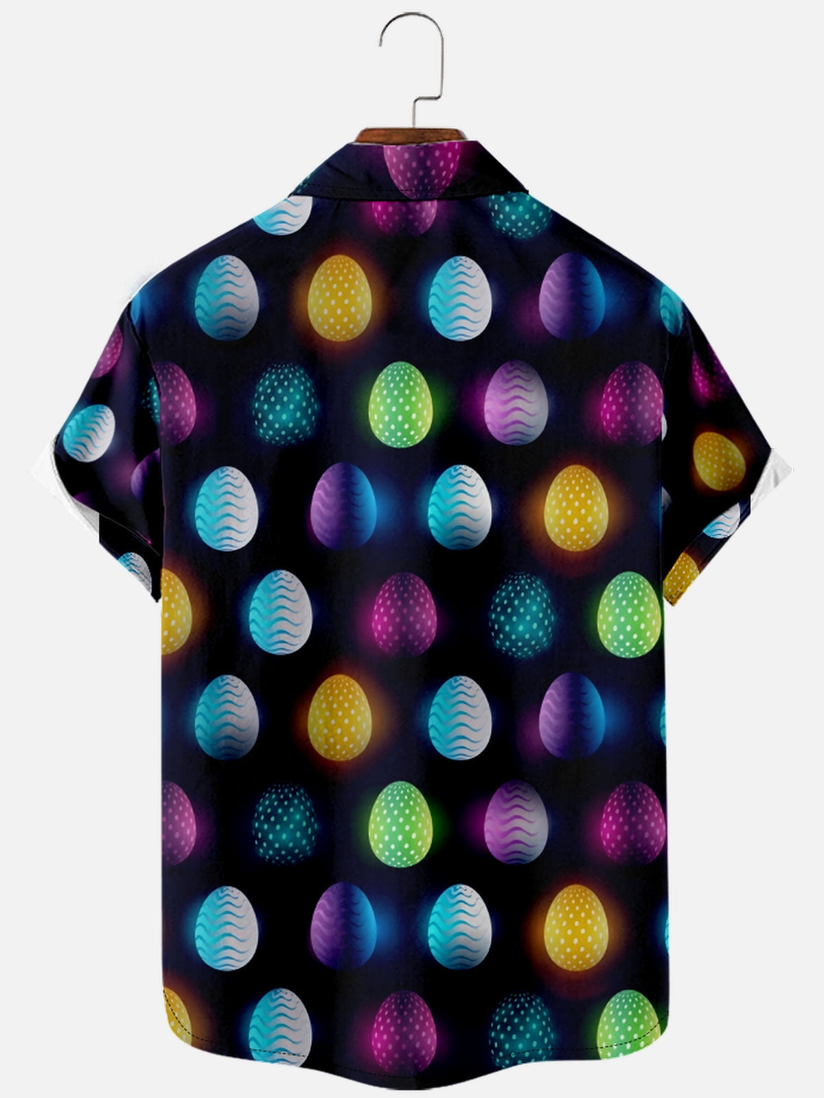 Tall Men's Colorful Polka Dot Egg Short Sleeve Shirt Eleven Oasis