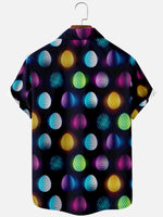 Tall Men's Colorful Polka Dot Egg Short Sleeve Shirt Eleven Oasis
