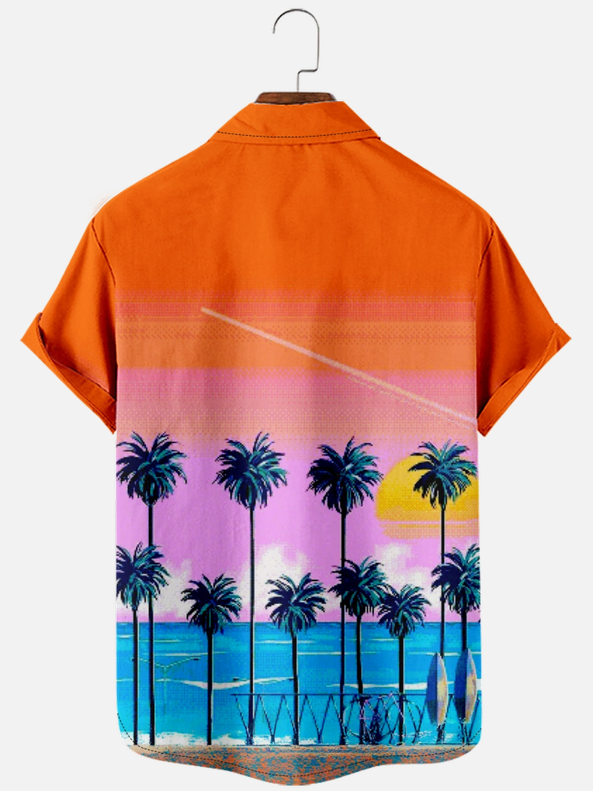 Men's Sunset Palms Short Sleeve Shirt Eleven Oasis