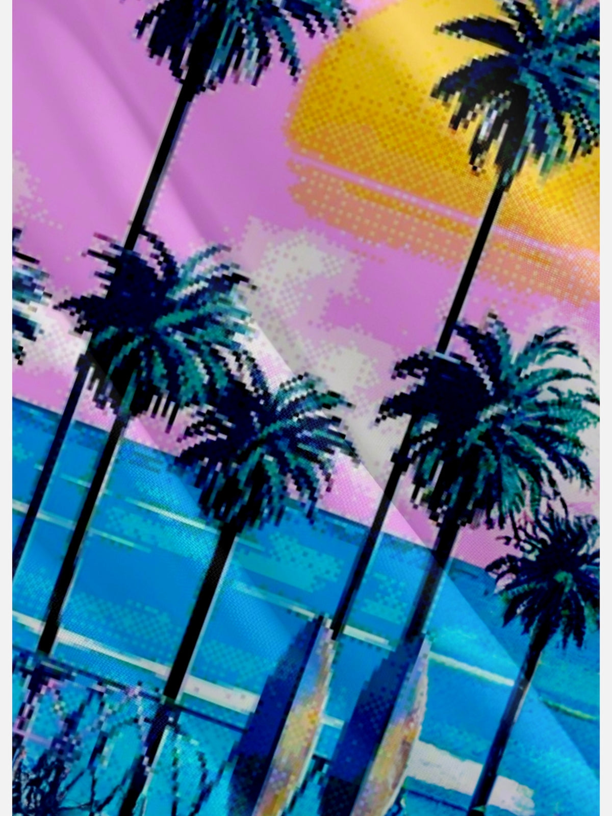 Men's Sunset Palms Short Sleeve Shirt Eleven Oasis