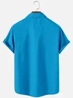 Automotive Stripe Short Sleeve Shirt ElevenOasis