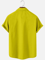 Men's Yellow and Black Rat Fink Pinstripe Short Sleeve Shirt Eleven Oasis