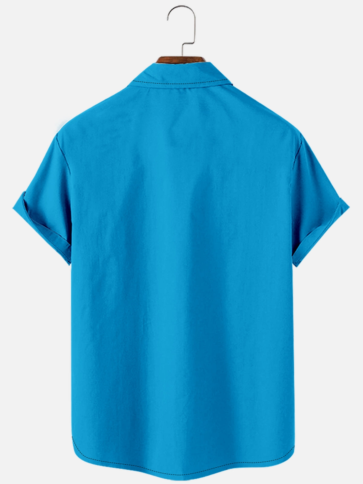 Men's Blue Flame Stripe Short Sleeve Shirt Eleven Oasis