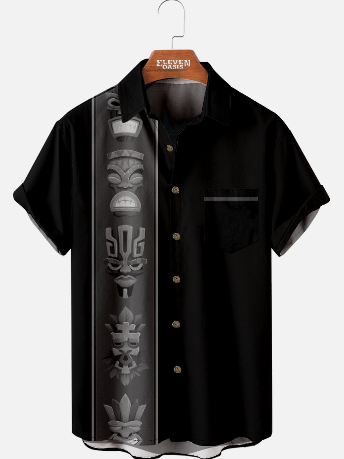 Men's Tribal Totem Short Sleeve Shirt Eleven Oasis