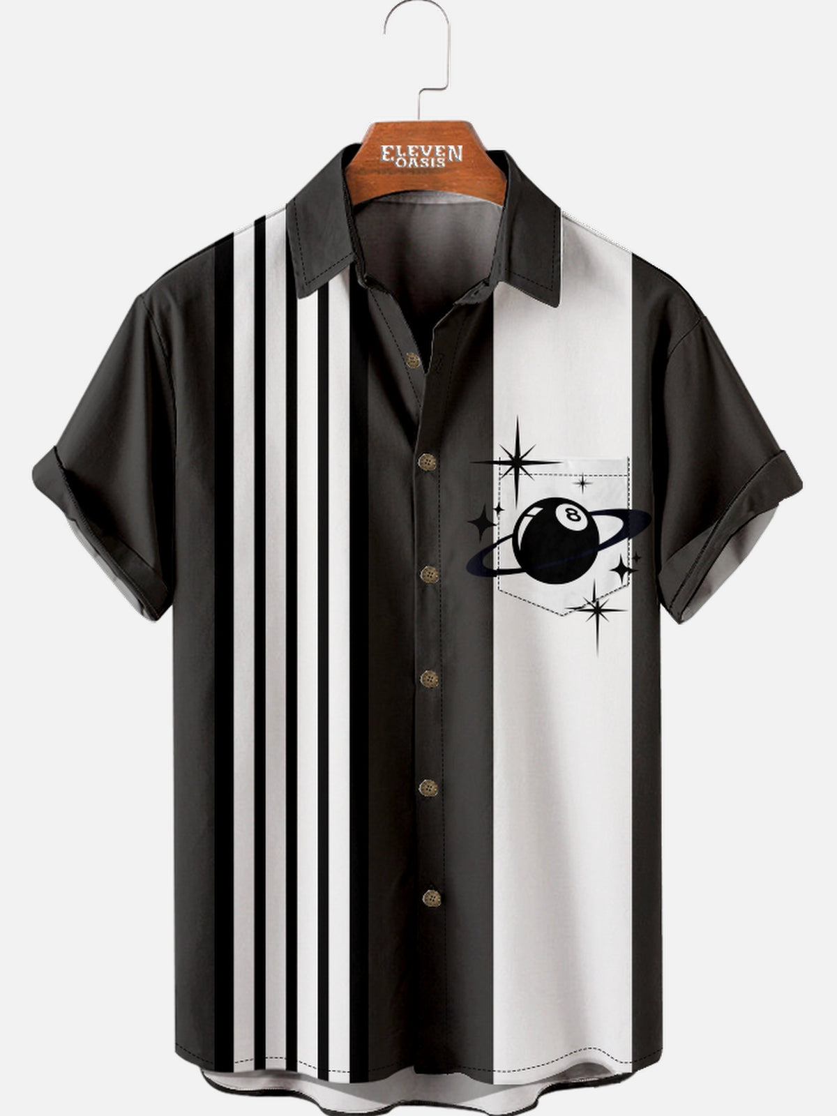 Men's Cosmic Billiard Short Sleeve Shirt Eleven Oasis