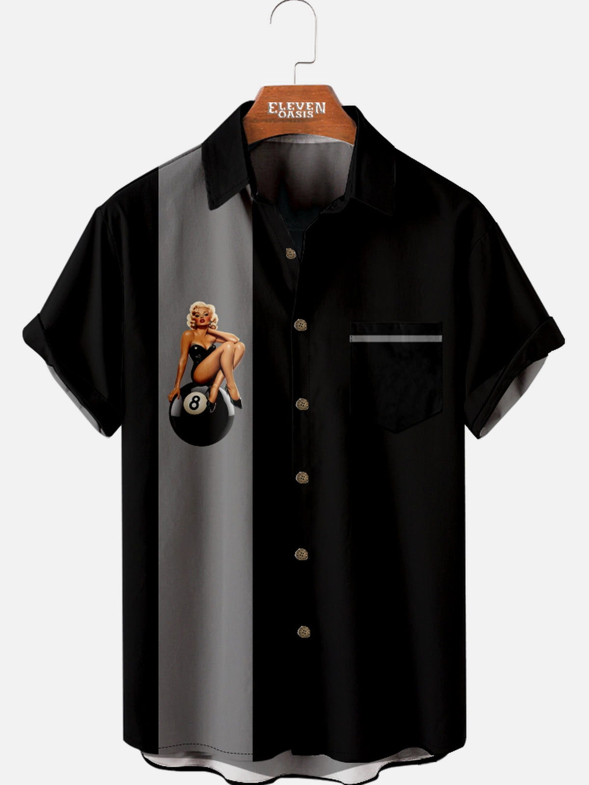 Men's Pin-Up Pool Short Sleeve Shirt