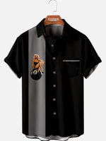 Men's Pin-Up Pool Short Sleeve Shirt Eleven Oasis