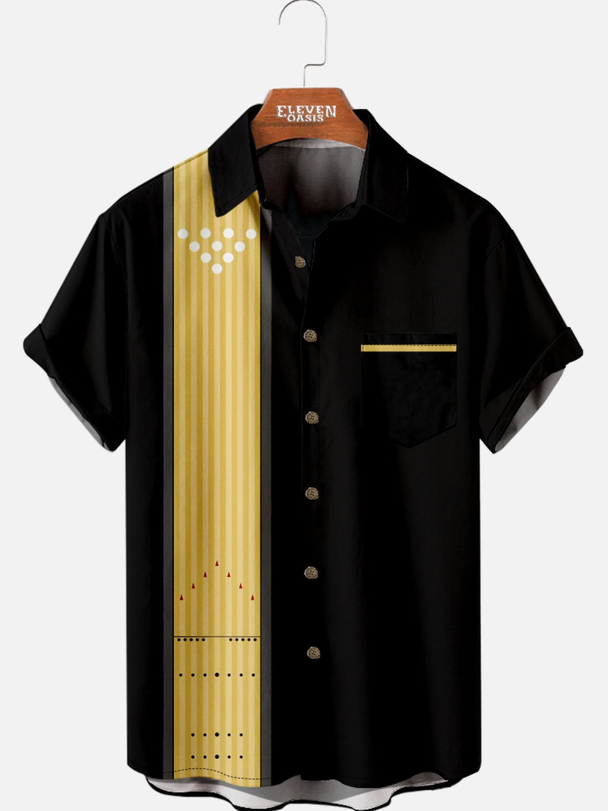 Men's Dot Stripe Short Sleeve Shirt Eleven Oasis