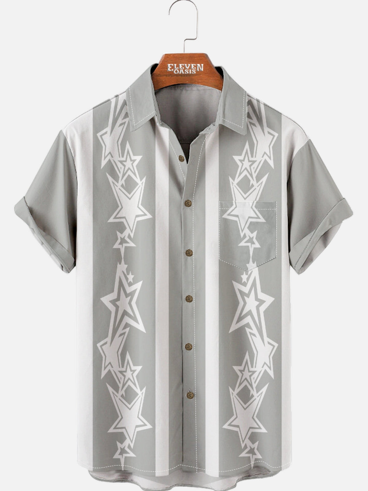 Men's Starburst Stripe Short Sleeve Shirt Eleven Oasis