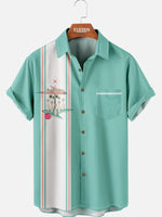 Men's Cat-Like Bowling Pins Short Sleeve Shirt Eleven Oasis