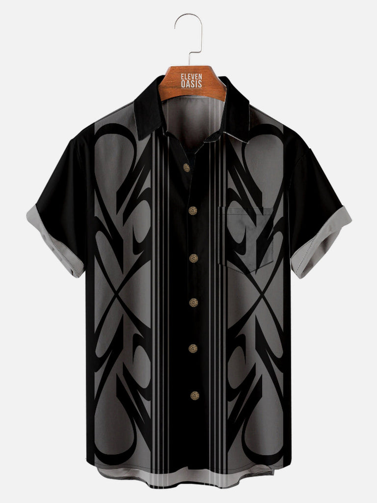Men's Pinstripe Inspired Hot Rod Basic Every Day Short Sleeve ShirtMens short sleeve shirts Big and tall Mens shirts Short sleeve shirts for men Mens 4xl shirts Casual short sleeve shirts
