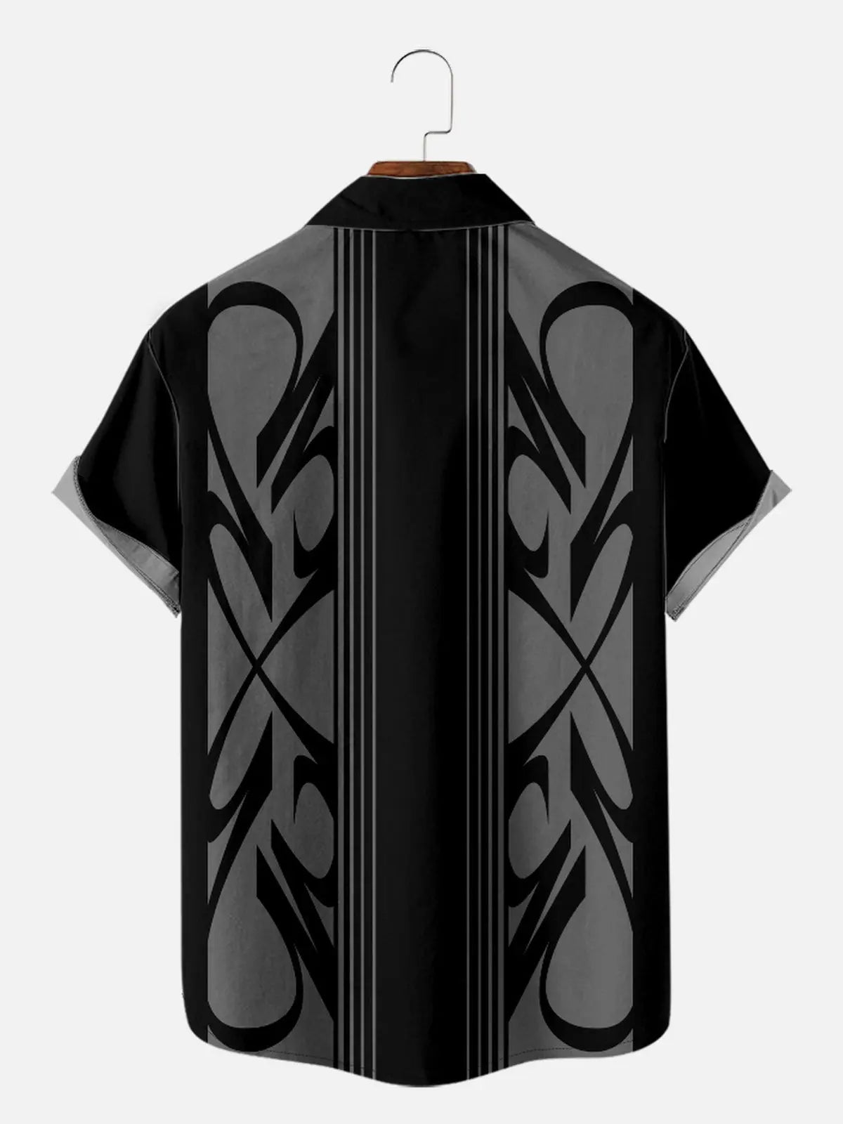 Tall Men's Pinstripe Inspired Hot Rod Basic Every Day Short Sleeve Shirt ElevenOasis