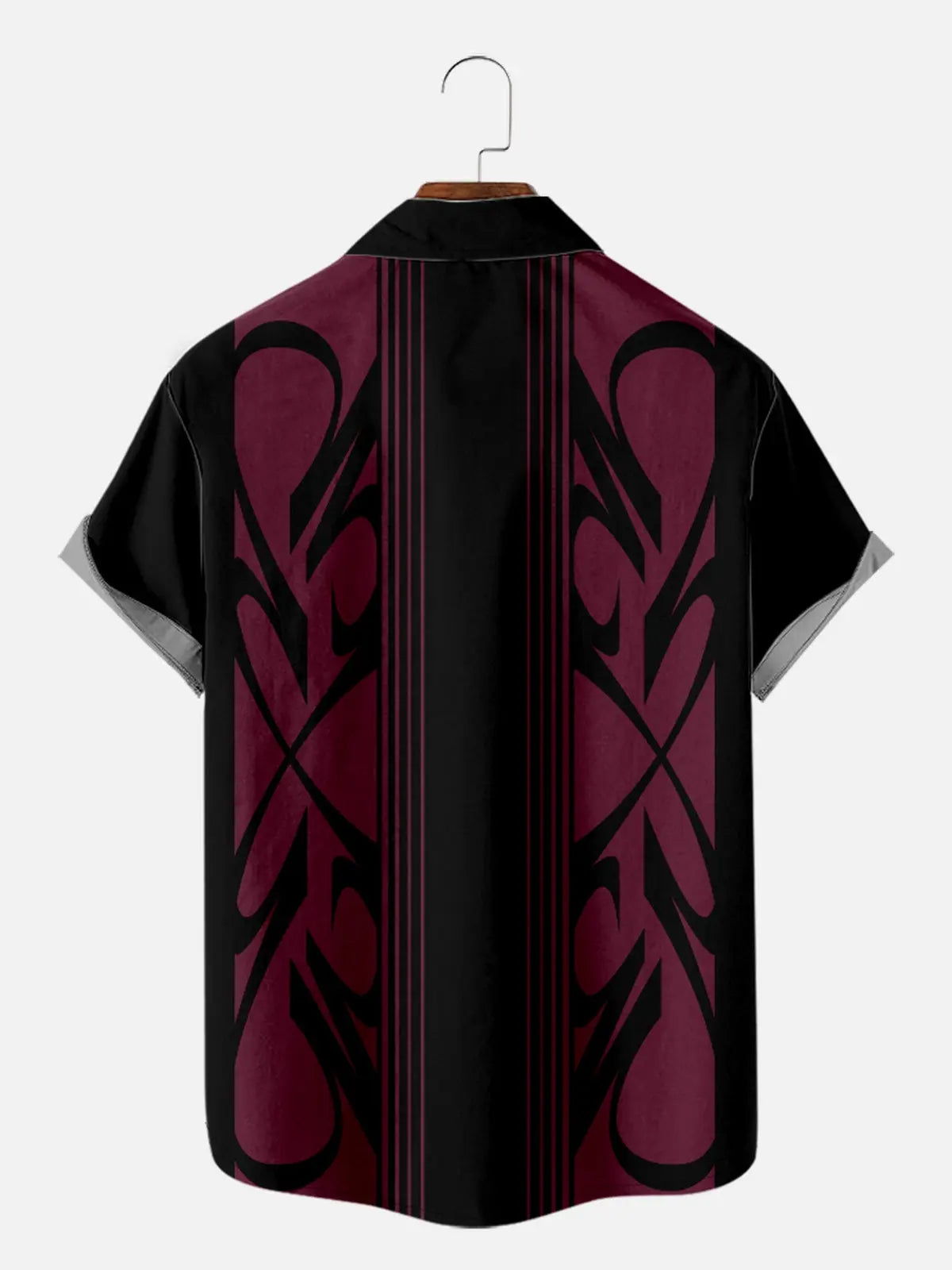 Tall Men's Pinstripe Inspired Hot Rod Basic Every Day Short Sleeve Shirt ElevenOasis