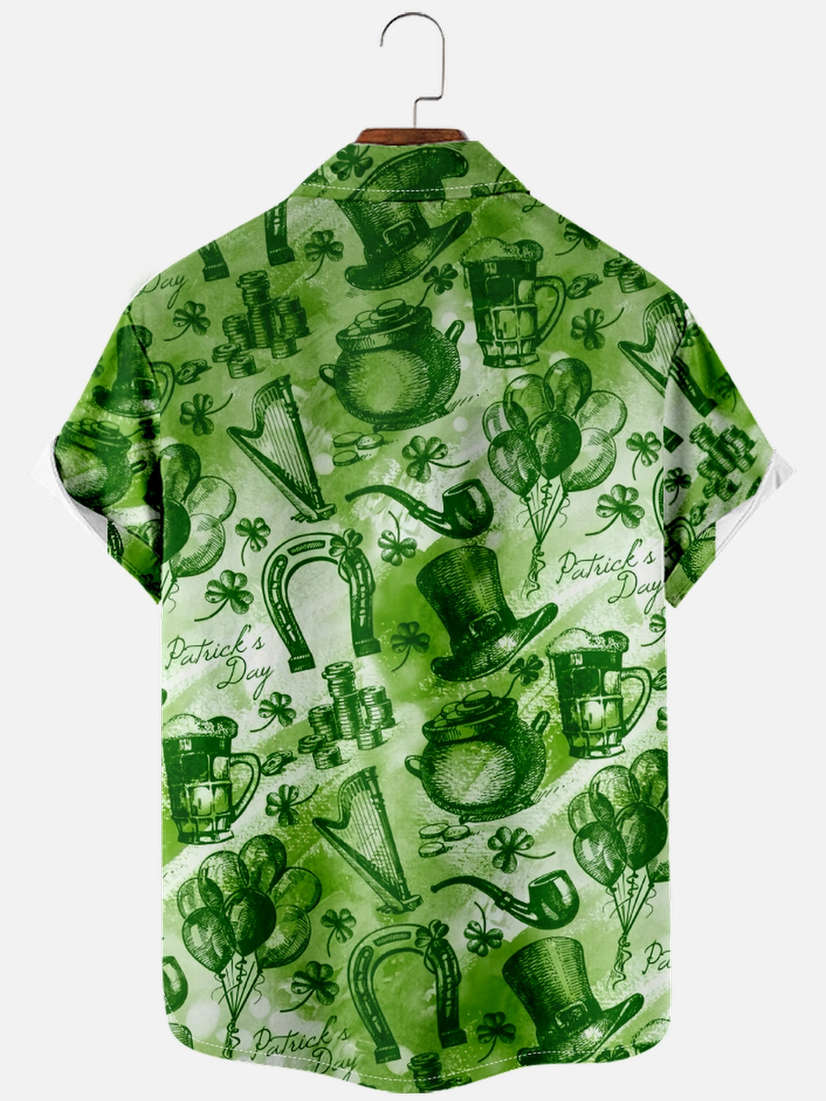 Men's St. Patrick's Day Festive Print Short Sleeve Shirt Eleven Oasis