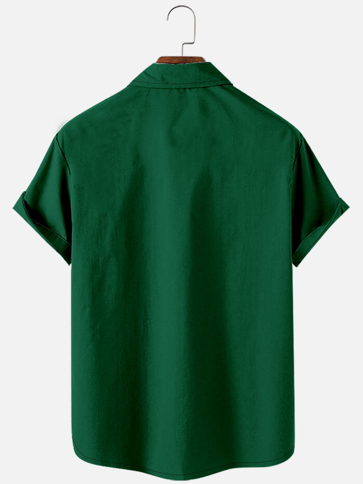 Men's St. Patrick's Day Clover with Irish and American Flags Short Sleeve Shirt Eleven Oasis