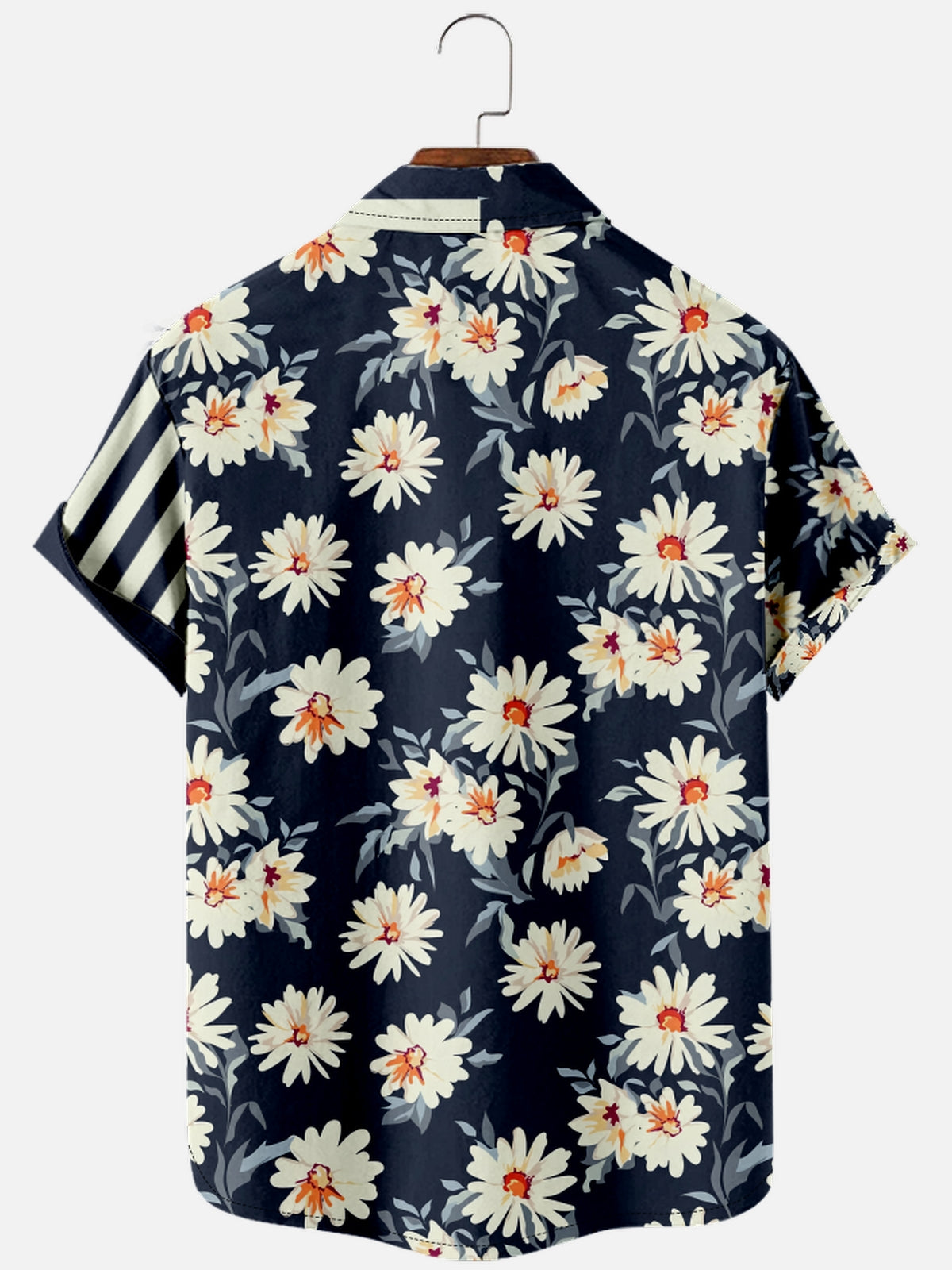 Men's Hawaii Floral Stripe Short Sleeve Shirt Eleven Oasis