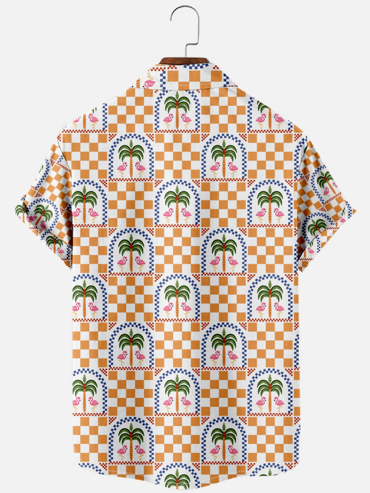 Men's Hawaii Tropical Check Short Sleeve Shirt Eleven Oasis