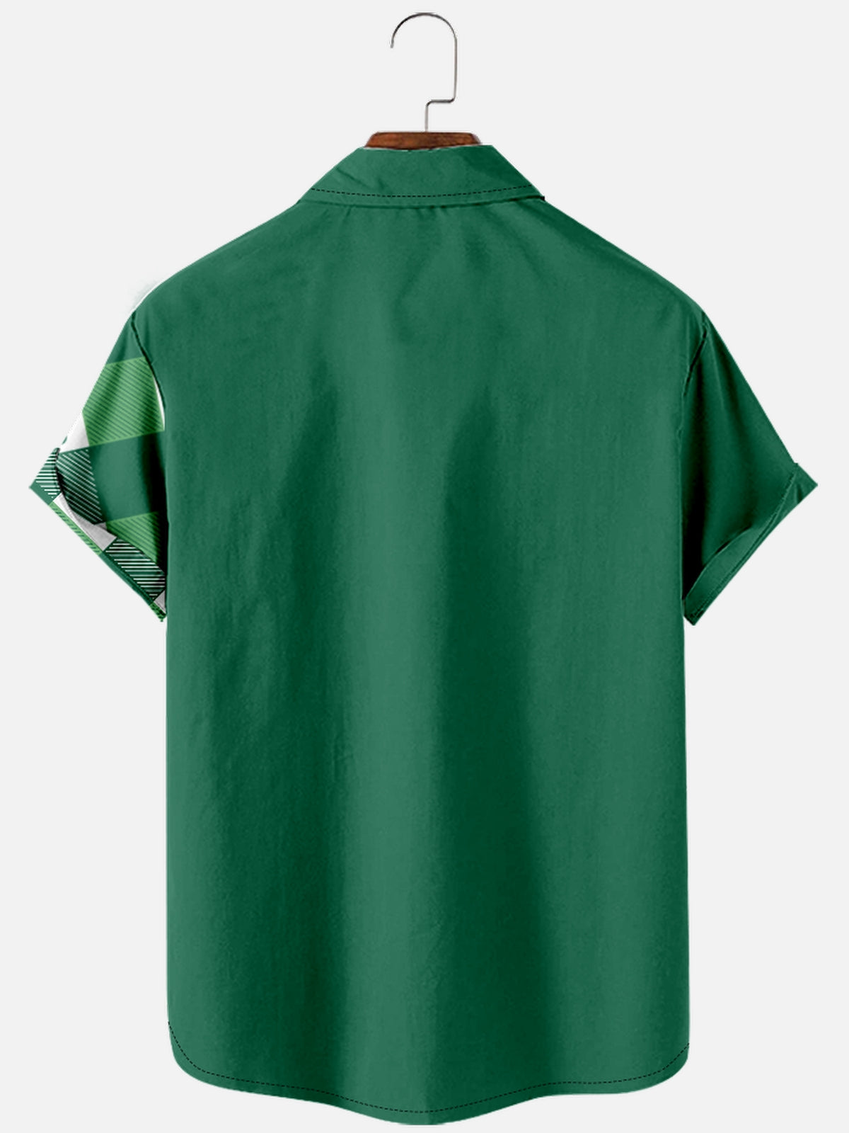 Men's St. Patrick's Day Clover Check Short Sleeve Shirt Eleven Oasis