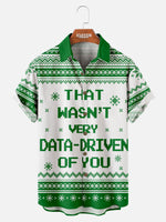 Men's Data-Driven Holiday Short Sleeve Shirt Eleven Oasis