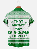 Men's Data-Driven Holiday Short Sleeve Shirt Eleven Oasis
