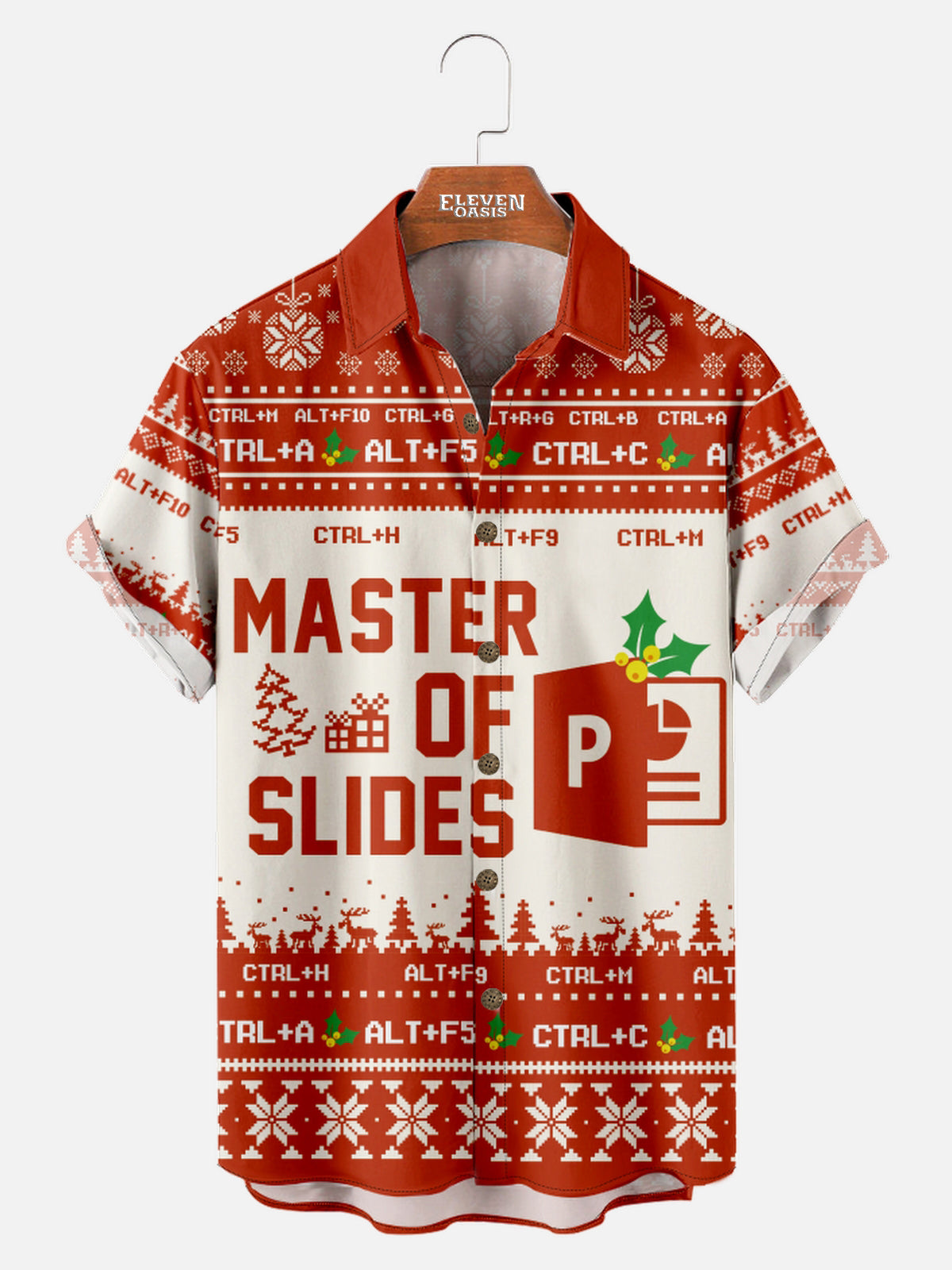 Men's Master of Slides Short Sleeve Shirt Eleven Oasis