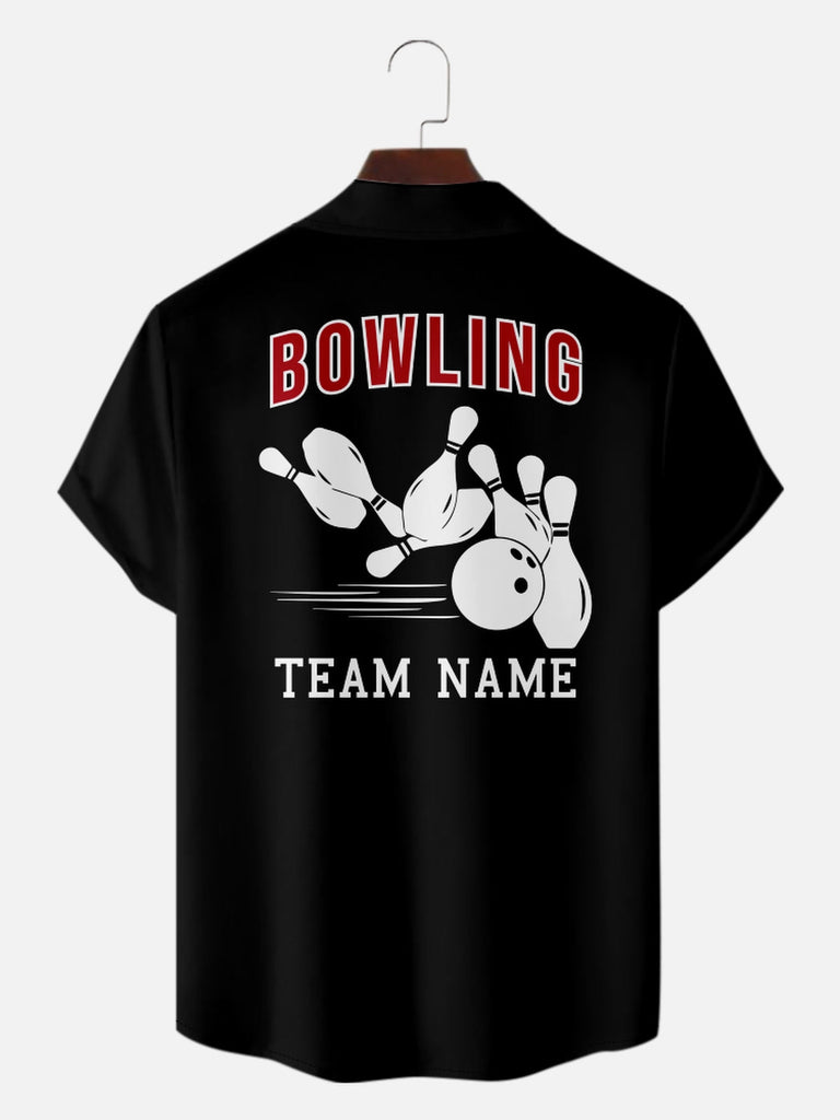 Men's Custom Team Camp Collar Short Sleeve Shirt - Classic Color Block Design Team Uniform Eleven Oasis
