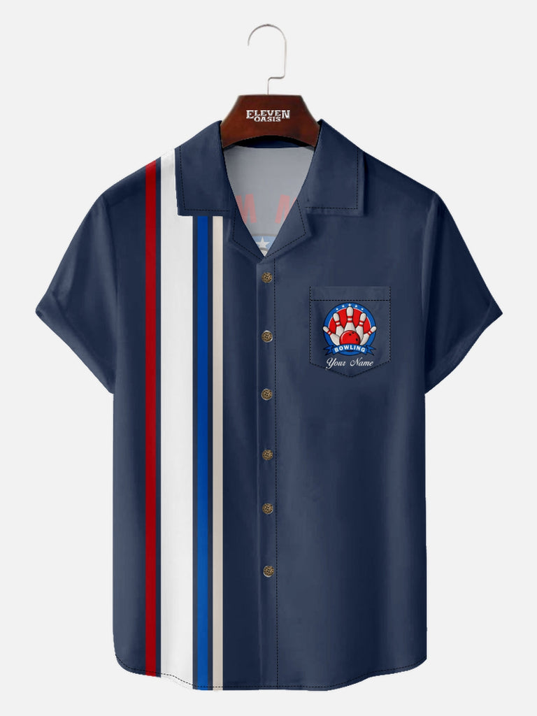 Men's Custom Team Camp Collar Short Sleeve Shirt - Color Block Team Uniform Eleven Oasis