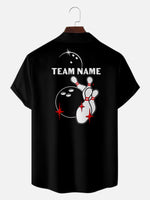 Men's Custom Bowling Team Camp Collar Shirt - Personalized Resort Style Eleven Oasis