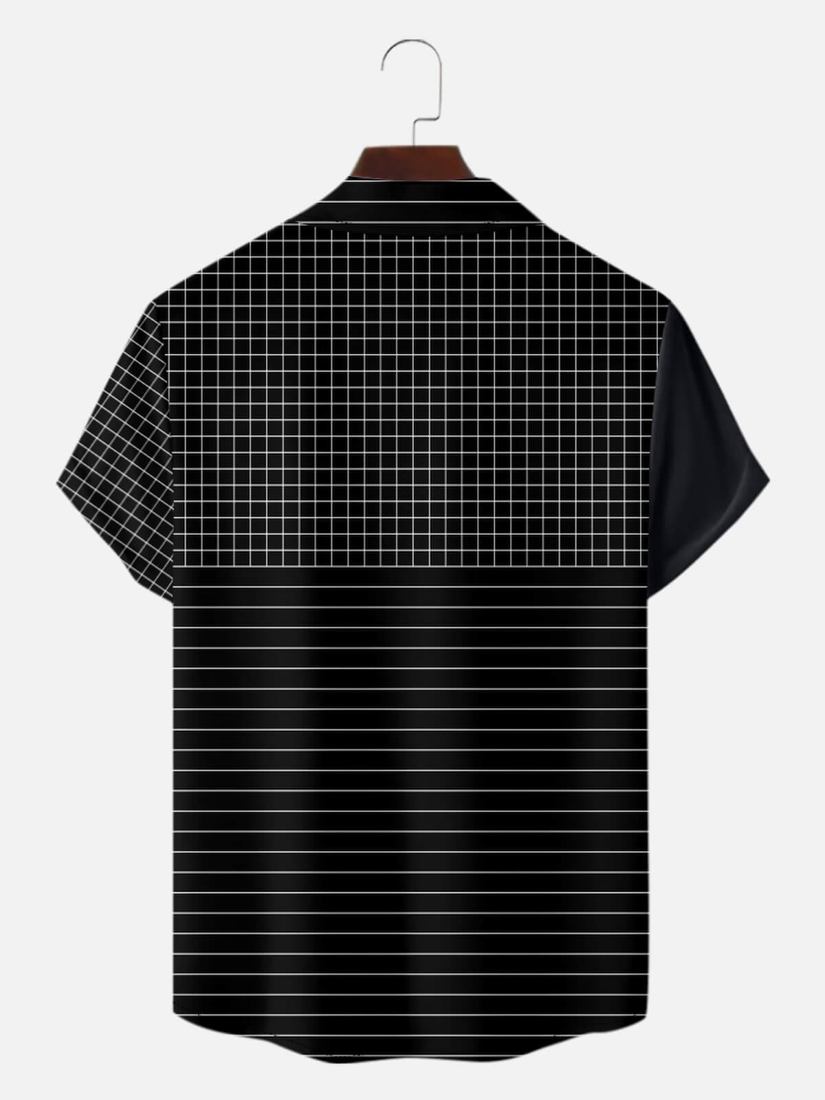 Men’s Retro Camp Collar Short Sleeve Shirt Classic Notebook-Inspired Eleven Oasis