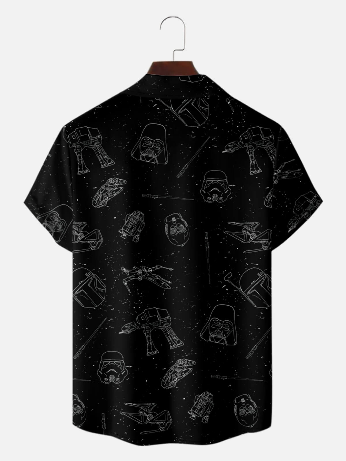 Men’s Science Fiction Camp Collar Short Sleeve Shirt MAY THE FOURTH BE WITH YOU Eleven Oasis
