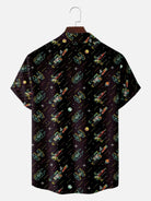 Men's Star Wars Spaceships and Planets Short Sleeve Shirt ElevenOasis