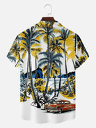 Men's Classic Car Palm Beach Hawaiian Short Sleeve Shirt Eleven Oasis