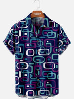 Men's Iconic 70s Pattern Short Sleeve Shirt Eleven Oasis