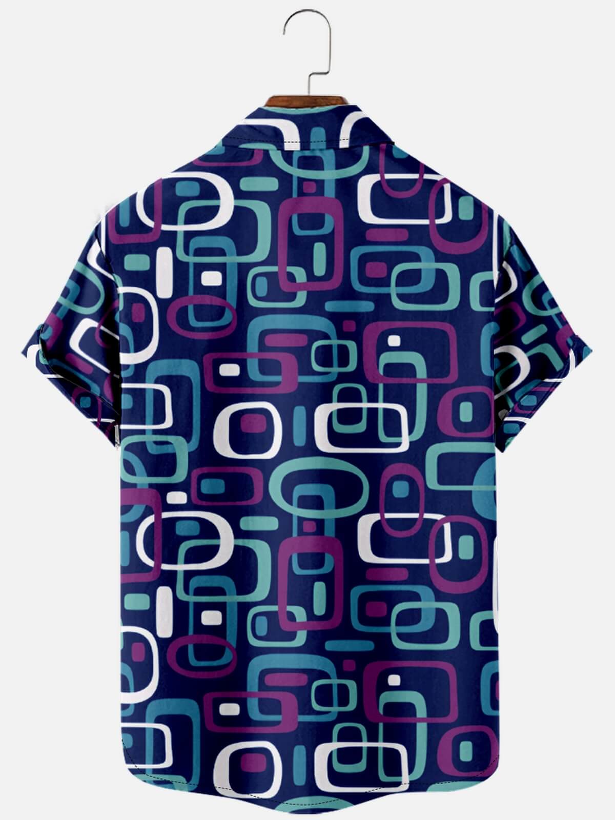 Men's Iconic 70s Pattern Short Sleeve Shirt Eleven Oasis