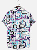 Men's Iconic 70s Pattern Short Sleeve Shirt Eleven Oasis